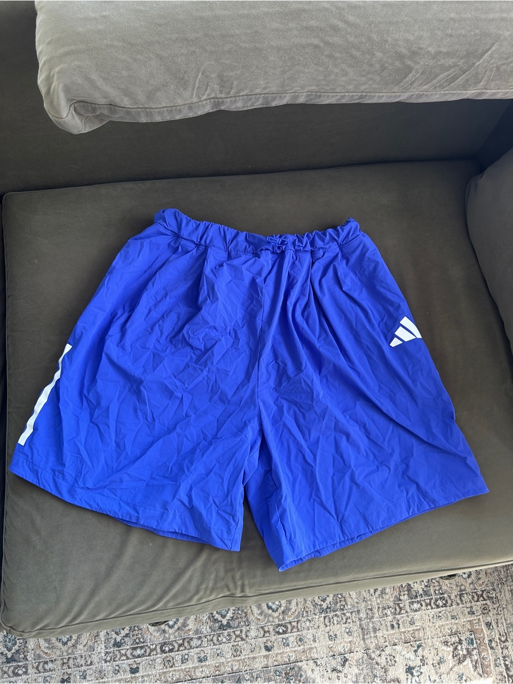 adidas FIFA Volunteer Uniform Blue Women’s MT Athletic Shorts with White Logo